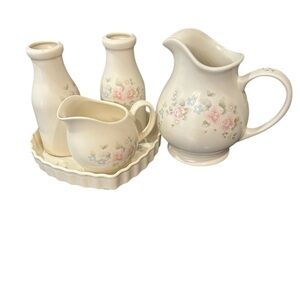 Pfaltzgraff Ceramic Set with Floral Accents